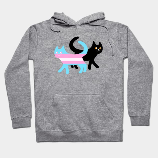 BLM + Transgender Cat Hoodie by DebbieMongrel